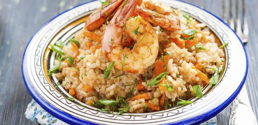 Rice with shrimps