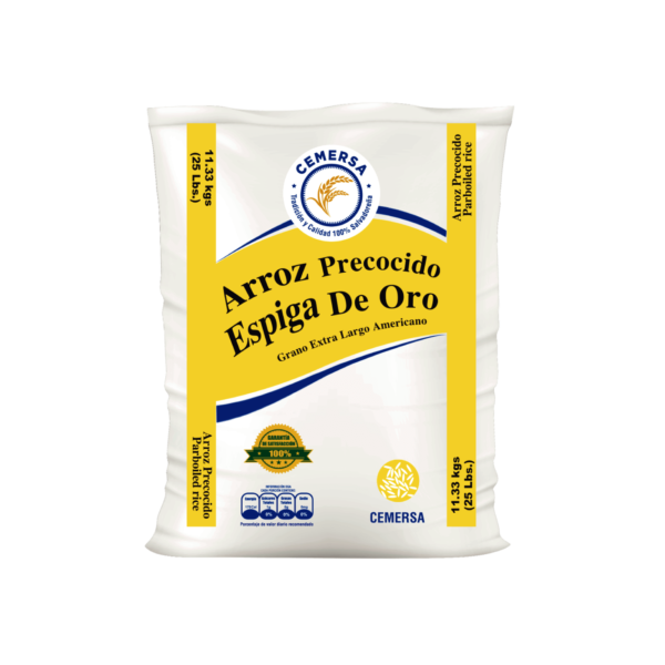 Arroz Precocido Espiga de Oro 25 lbs.