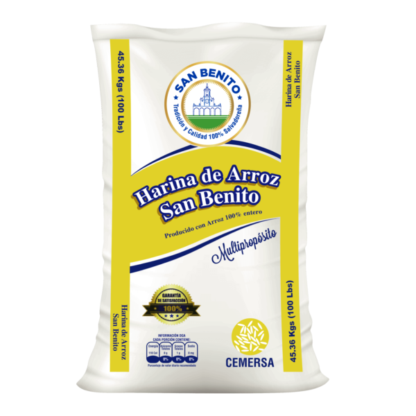 Harina de Arroz San Benito 100 lbs.